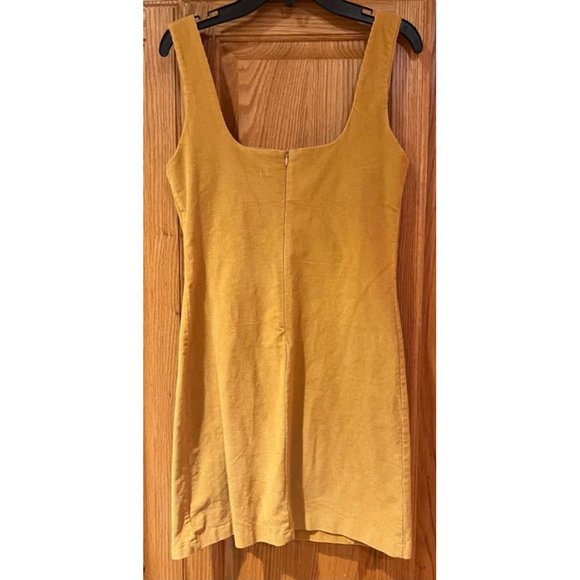 Tilly’s Sky and Sparrow Mustard Yellow Corduroy‎ Sleeveless Dress Juniors Small - Picture 3 of 4